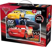 Disney Cars 3 Vloerpuzzel - 60 x 50 cm - 24 Stukjes - Grote Puzzel