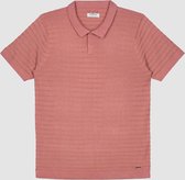 Polo s/s Boucle Stripe Old Pink