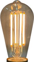 Led Lamp E27 - Edison - 4W (vervangt 40w) - Goud - Vintage - Rustiek - Dimbaar - Retro look - Amber kleurig - Goud kleurig - Extra warm wit licht - 1 Stuk
