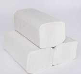 Bulkysoft - Papieren handdoekjes - handdoekpapier - 3000 vellen witte papieren handdoeken - 2-laags 25 x 23 cm v fold wit - dispenser geschikt - wegwerphanddoeken - wegwerppapier -