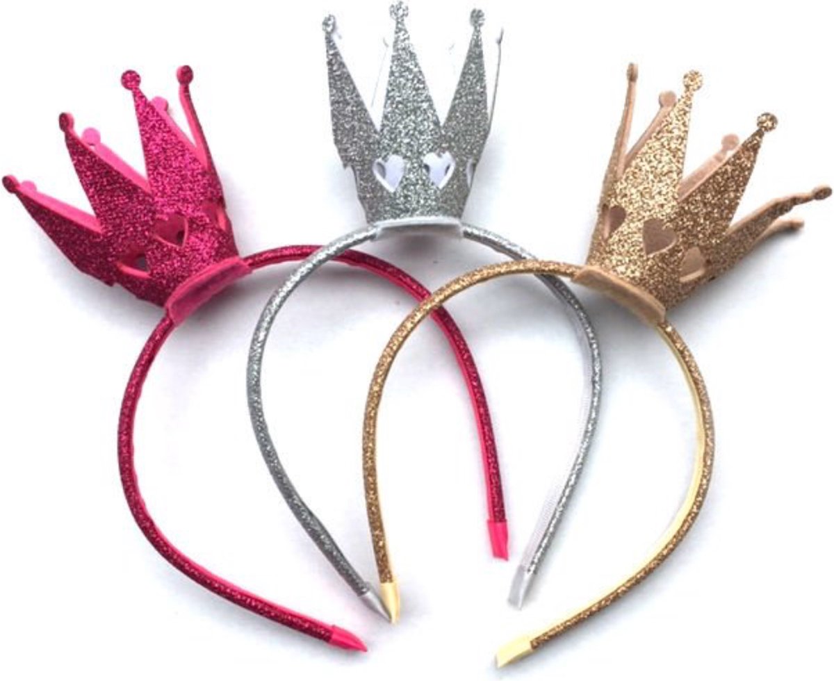 diadeem met kroontje zilver
