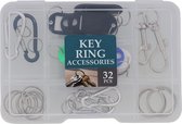 Sleutelhanger - Sleutelhanger accessoires - Accessoires - 32 delig - Sleutelbos - Naamplaatje - Sleutel