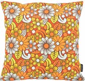 Housse de coussin fleurs Nola rétro | Coton / Polyester | 45 x 45 cm
