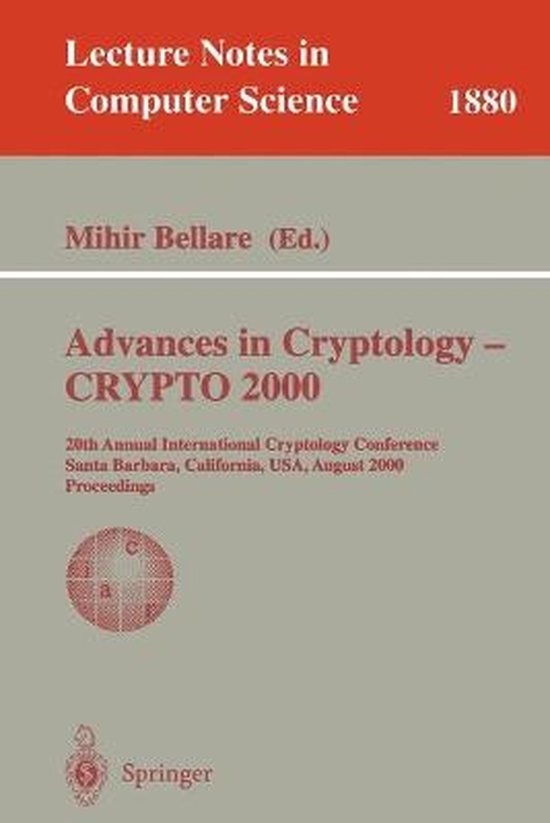 Advances in Cryptology - CRYPTO 2000 - cover