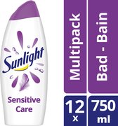 Sunlight Zeep - Badschuim - Sensitive Care - pH-Huidneutraal - Voordeelverpakking 12 x 750 ml