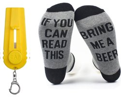 Grappige Sokken Bring me Beer en Bierdop Schieter - Bieropener - Cadeau Mannen
