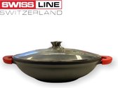 Swiss Line Wok Pan - 32cm - Zwart in Aluminium