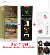 Argan Shampoo and Lotion set (Haar Serum) with dermaroller | Anti hair loss Treatment | Anti-Hair Loss Solution | Oplossing tegen haaruitval | Marokkaanse Argan Natuurlijke oplossing tegen haaruitval en hergroei