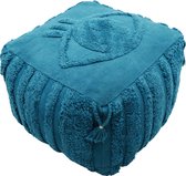 Nattiot - Siva Pouf Voor Kinderen - Bohème Saphire - 40x40x30CM