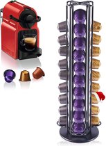 capsulehouder draaibare rechte houder voor 40 stuks Nespresso koffiecapsules zwart