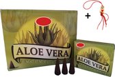 2 Pakjes - Wierook - Wierookkegeltjes - Kegeltjes - Kegels - Incense Cones - Aloë Vera - 20 Kegeltjes + Gelukspoppetje