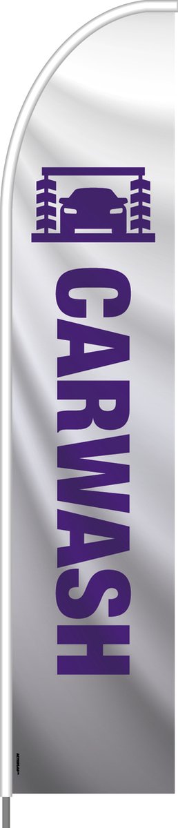 Beachflag - Carwash - Vlag + Hengelsysteem + Draagtas - Actievlag.nl