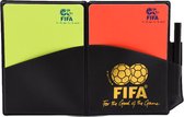 Voetbal scheidsrechter kaarten geel - rood in mapje + potloodje