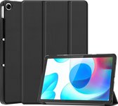 Case2go - Tablet Hoes geschikt voor Realme Pad - 10.4 inch - Tri-Fold Book Case - Auto Wake functie - Zwart