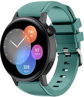 Siliconen Smartwatch bandje - Geschikt voor  Huawei Watch GT 3 42mm siliconen bandje - dennengroen - 42mm - Strap-it Horlogeband / Polsband / Armband