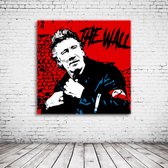 Pop Art Roger Waters The Wall Poster in lijst - 90 x 90 cm en 2 cm dik - Fotopapier Mat 180 gr Framed - Popart Wanddecoratie inclusief lijst