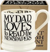 Emma Bridgewater Mug 1/2 Pint Black Toast My Dad Loves to Read the Newspapers