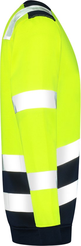 Tricorp Sweater High Visibility Bicolor 303004 Fluor Geel-Ink - Maat L