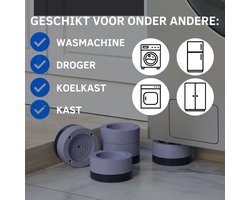 Schokdempers wasmachine - Vermindert geluidsoverlast - Eenvoudig te installeren