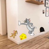 Muursticker Tom and Jerry - Kinderkamer - Jongenskamer - Muurdecoratie - Wandsticker - Sticker Voor Kinderen 50×70CM