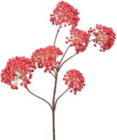 Viv! Home Luxuries Bessentak - kunstbloem - rood - groot - 101cm - topkwaliteit