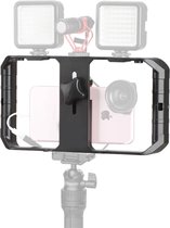 Eijk® Smartphone Video Kit - Met Stabilizer, Microfoon & Lamp - U Rig Pro - Statief - Gimbal - Mount - Stabilisator - Tripod - Zwart