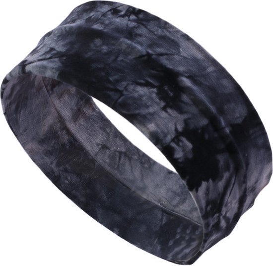 Haarband – Sport haarband – Dames haarband –Meiden haarband – Tieners haarband – Hoofdband – Make up – Haarverzorging – Zwart - Vrijetijdshaarband – Bandana – Tie-dye haarband