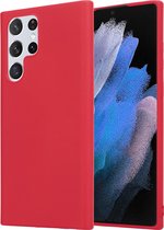 Shieldcase Samsung Galaxy S22 Ultra silicone case - rood