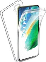 Samsung Galaxy S21 FE Hoesje - 2-in-1 Back Cover Set Anti Shock Hybride Case met Screenprotector Siliconen Hoes Transparant - Volledige 360 Graden Bescherming