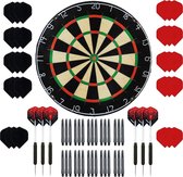 Dragon Darts set - Plain - dartbord - plus 2 sets - dartpijlen - plus 30 - dartflights - plus 30 - dartshafts