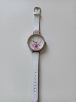 Horloge Wit met afbeelding telefoon
