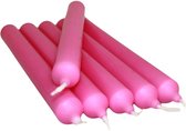 24x Roze Tafelkaarsen - 21cm - Dinerkaarsen - 8 Branduren - Kandelaarkaarsen