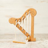 Baby / Dreumes speelgoed - Houten harp - veterspeelgoed - Duurzaam & Handgemaakt - Waldorf / Montessori Speelgoed