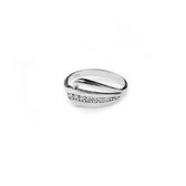 Silventi 943282802-50 Zilveren Ring - Dames - Zirkonia - Fantasie - 8,4 mm Breed - Maat 50 - Rhodium - Zilver