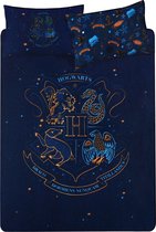 Marineblauwe beddengoedset 200cm x 200cm - HOGWART Harry Potter