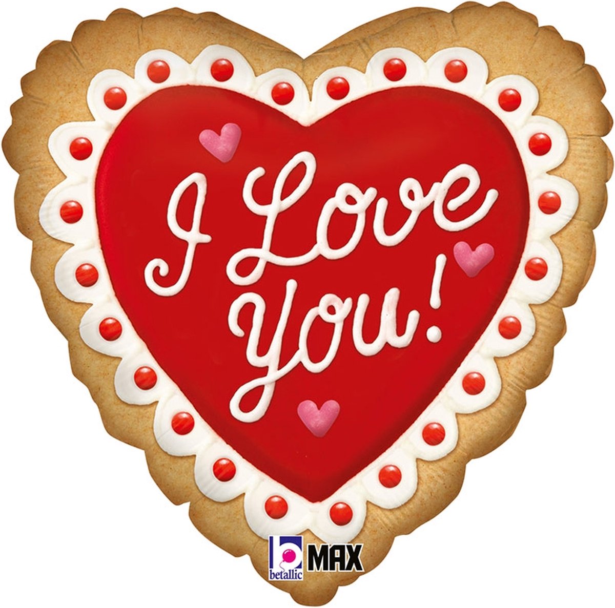 Oaktree - Folieballon hart I Love You cake