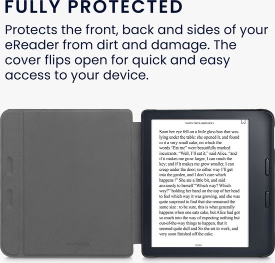 kwmobile e-reader hoesje geschikt voor Kobo Libra 2 hoes - E reader flip case met magnetische sluiting - Ereader cover in petrol van Merkloos — afbeelding 5