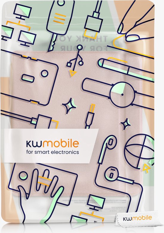 kwmobile e-reader hoesje geschikt voor Tolino Vision 6 hoes - E reader flip case met magnetische sluiting - Ereader cover in roségoud van Merkloos — afbeelding 2