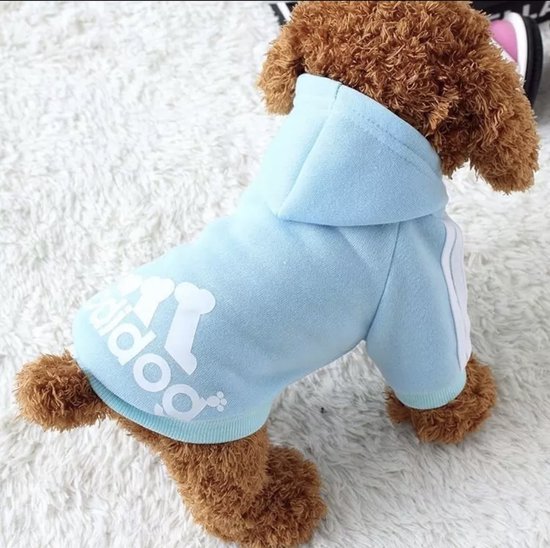 Honden Hoodie – Adidog – 5 Kg Hond – Hondentrui Met Capuchon – Hondenkleding – Blauw