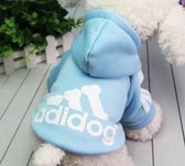 Honden Hoodie - Adidog - Honden - Hondentrui met Capuchon - Hondenjas - Hondenkleding - Blauw
