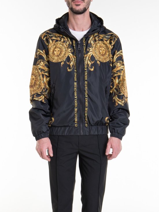 Anoniem mout palm Versace Jeans Couture Jacket Baroque Print Black - L | bol.com