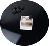 Luxe industriële magneetbord HAMZA inclusief magneetjes - Zwart - Metaal / Kunststof - ø 32 cm - Interieur - Huis - Kantoor