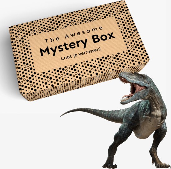 Afbeelding van het spel The Awesome Mystery Box - Dinosaurus - Speel Figuren Superset - Dinosaurus Speelgoed - 6x dino speelfiguren - 1x dino groei ei - 1x dino 3D puzzel ei - 1x dino auto - 2x dino vliegtuig - 1x dino water spel