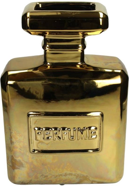 Kersten - Vaas parfum fles - Goud - 20x9x30cm