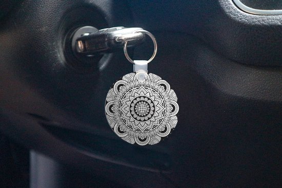 Porte-clés - Mandala gracieux - Plastique - Rond