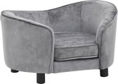 Everest Hondenbank 69x49x40 cm pluche grijs