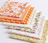 zoete smaak Verduisteren Inconsistent Pakket van 7 lapjes stof - verschillende designs - rood -24 x 25 cm - quilt  -... | bol.com