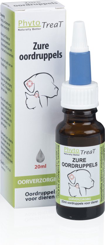 Phytotreat Zure Oordruppels (Hond-Kat)- 20 ml