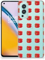 GSM Hoesje OnePlus Nord 2 5G Smartphonehoesje Transparant Paprika Red