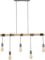 dePauwWonen 5L Bamboo wikkel Hanglamp -  incl led lampen - E27 - Bruin